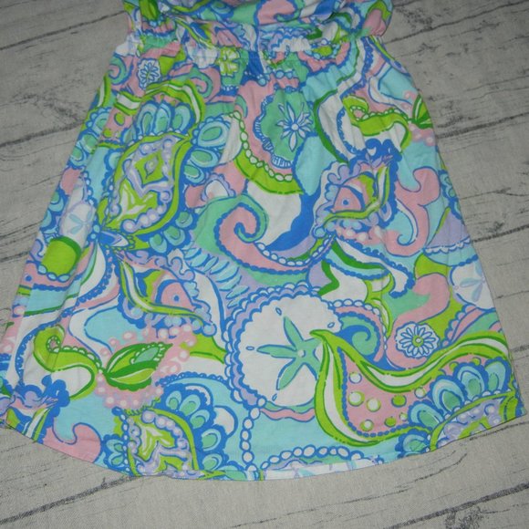Lilly Pulitzer Windsor Strapless Jersey Dress Multi Conch Republic Small - Picture 3 of 4
